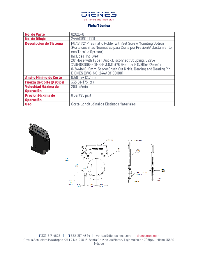 Ficha Tecnica 02023 01 244 A081 C01001