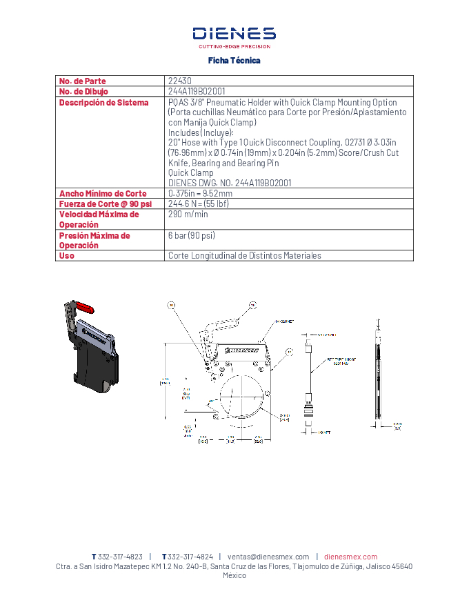 Ficha Tecnica 22430 244 A119 B02001