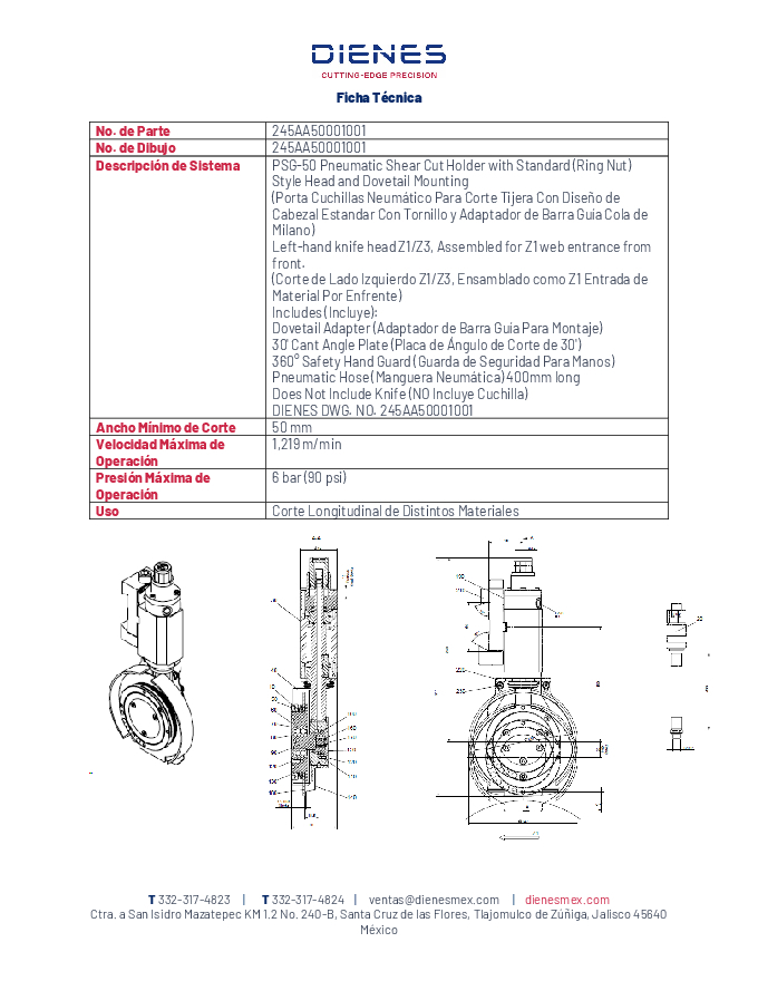 Ficha Tecnica 245 AA50001001