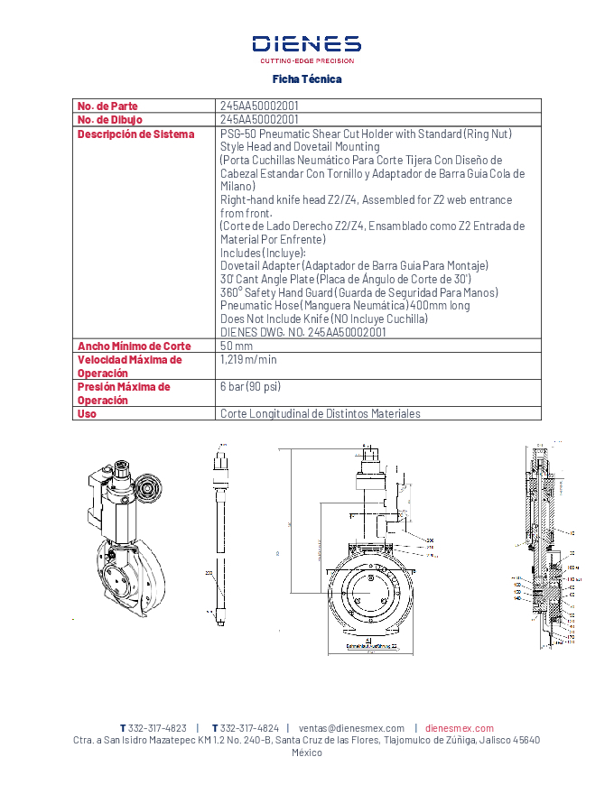 Ficha Tecnica 245 AA50002001